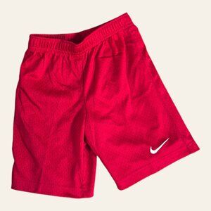 Nike Boys Youth 5-6 Red Dri-FIT Elastic Waist Mesh Athletic Shorts Soccer Gym
